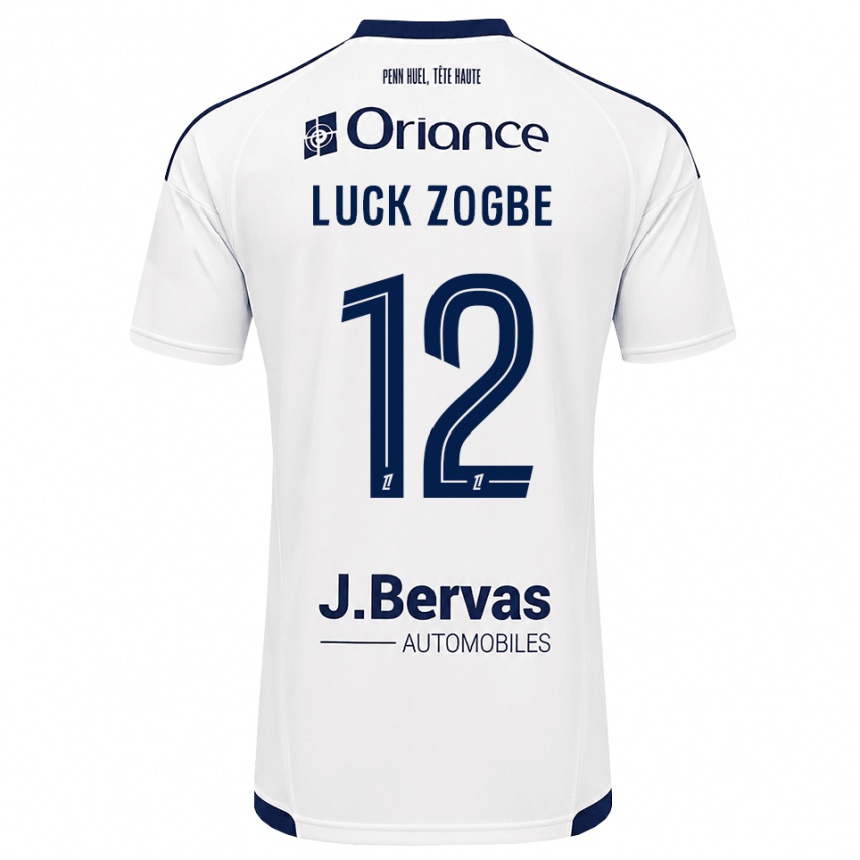 ילדים כדורגל Luck Zogbé #12 כחול צי לבן הרחק ג'רזי 2026/27