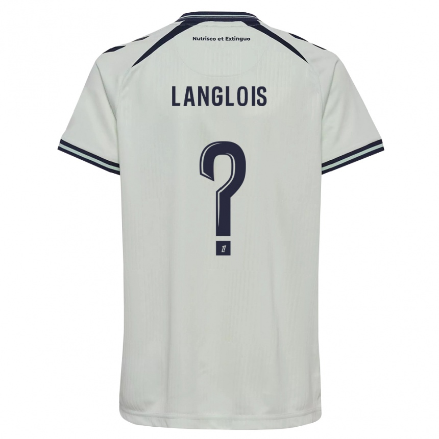 ילדים כדורגל Sacha Langlois #0 כחול חצות לבן הרחק ג'רזי 2026/27