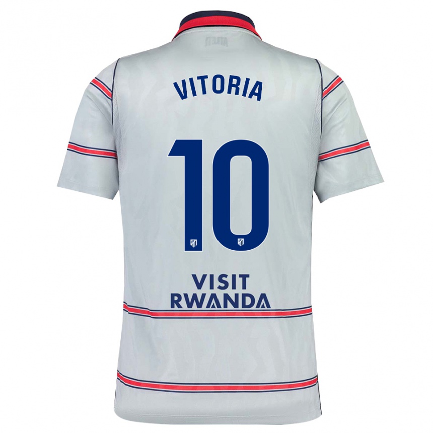ילדים כדורגל Ana Vitória #10 אפור אדום כחול צי ג'רזי קיט שלישי 2026/27