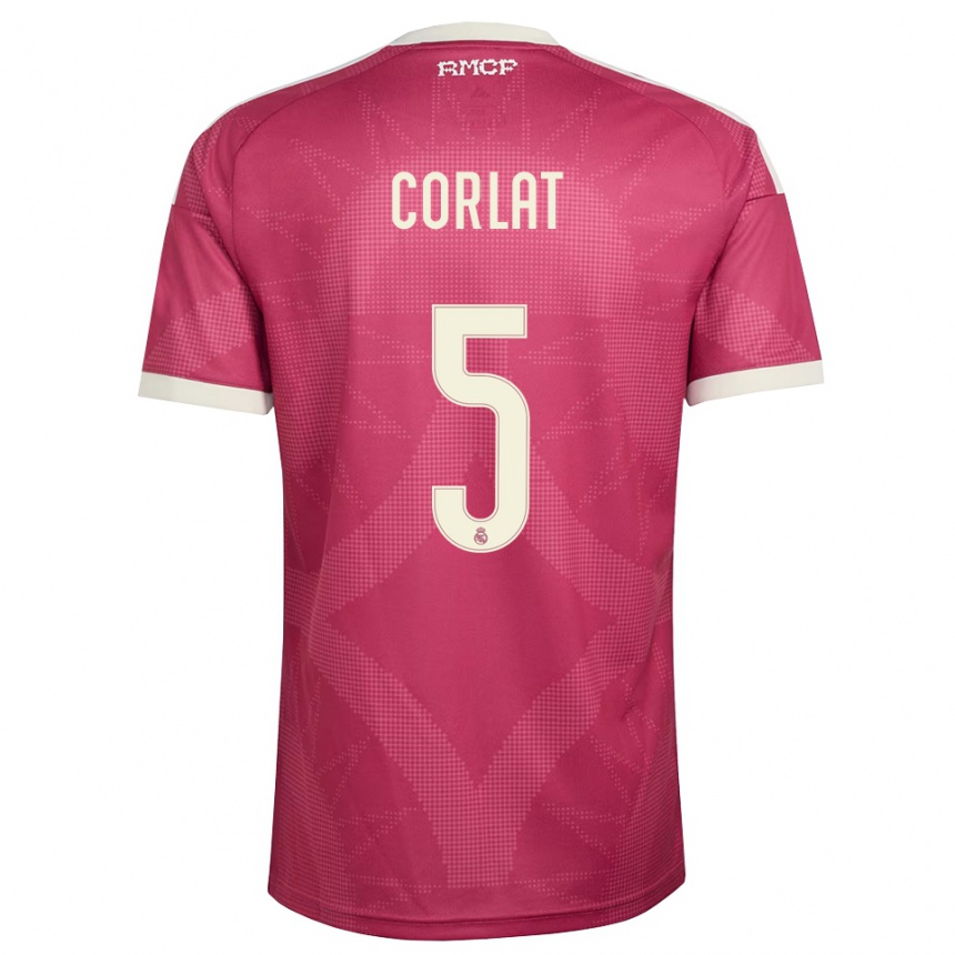 ילדים כדורגל Edu Corlat #5 אדום סגול חיוור לבן ג'רזי קיט שלישי 2026/27 ילדים כדורגל Edu Corlat #5 אדום סגול חיוור לבן ג'רזי קיט שלישי 2026/27