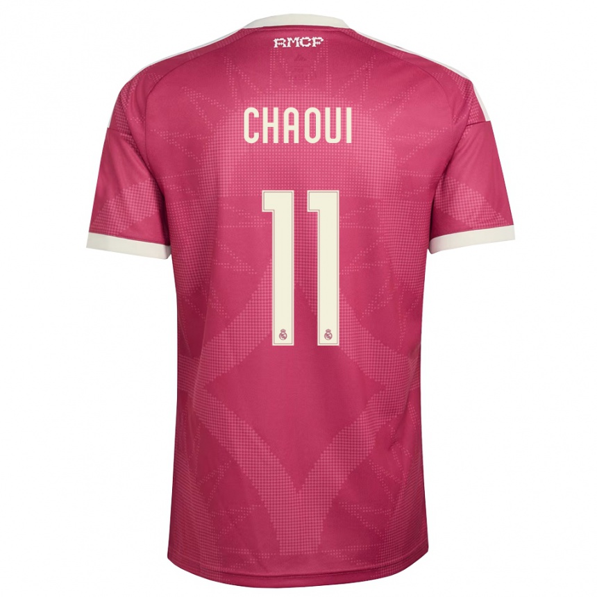 ילדים כדורגל Omar Chaoui #11 אדום סגול חיוור לבן ג'רזי קיט שלישי 2026/27