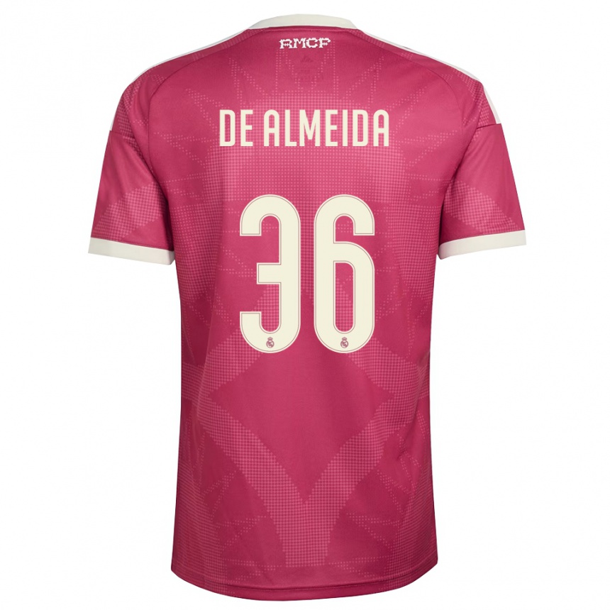 ילדים כדורגל Paulo De Almeida #36 אדום סגול חיוור לבן ג'רזי קיט שלישי 2026/27