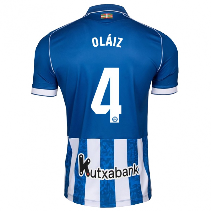 גברים כדורגל Xanet Oláiz #4 לבן כחול שחור ג'רזי ביתית 2026/27