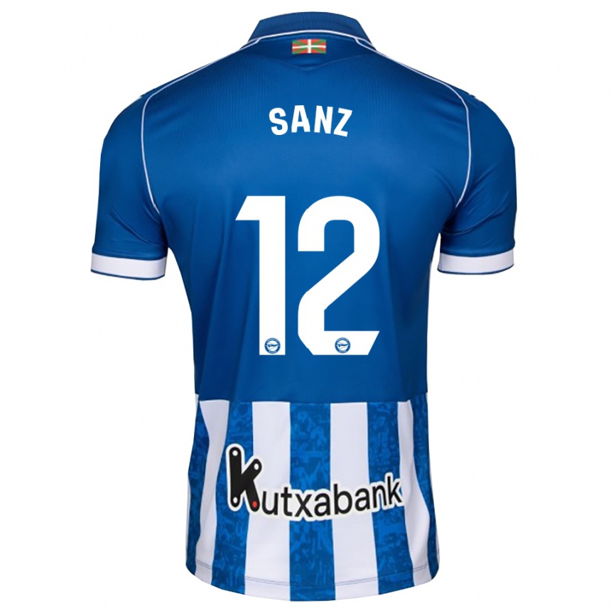 גברים כדורגל Paco Sanz #12 לבן כחול שחור ג'רזי ביתית 2026/27