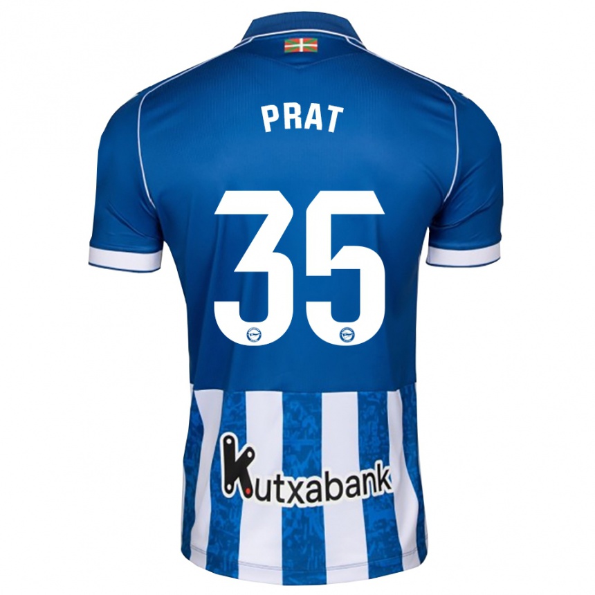גברים כדורגל Jaric Prat #35 לבן כחול שחור ג'רזי ביתית 2026/27