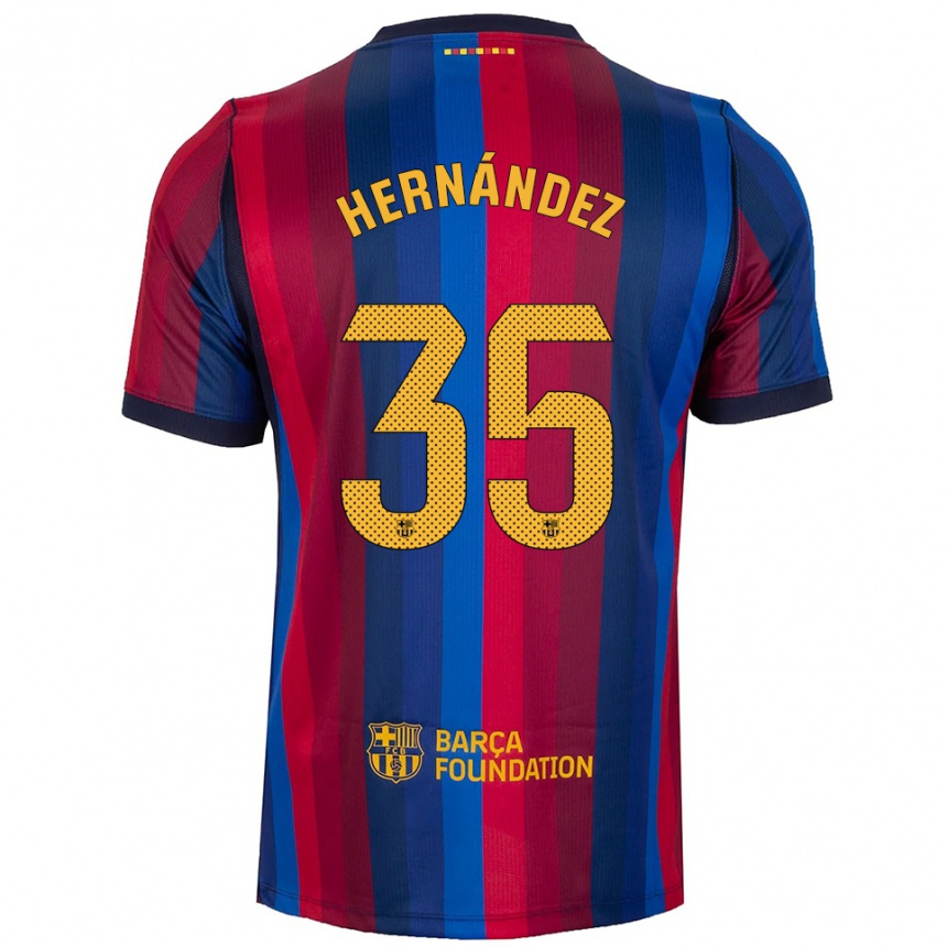 גברים כדורגל Joni Hernández #35 כחול מלכותי אדום צהוב ג'רזי ביתית 2026/27