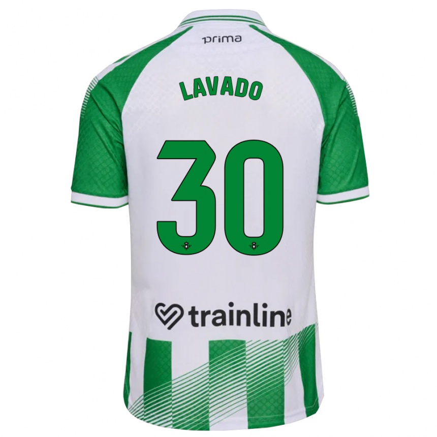 גברים כדורגל Víctor Lavado #30 ירוק בהיר שחור לבן ג'רזי ביתית 2026/27