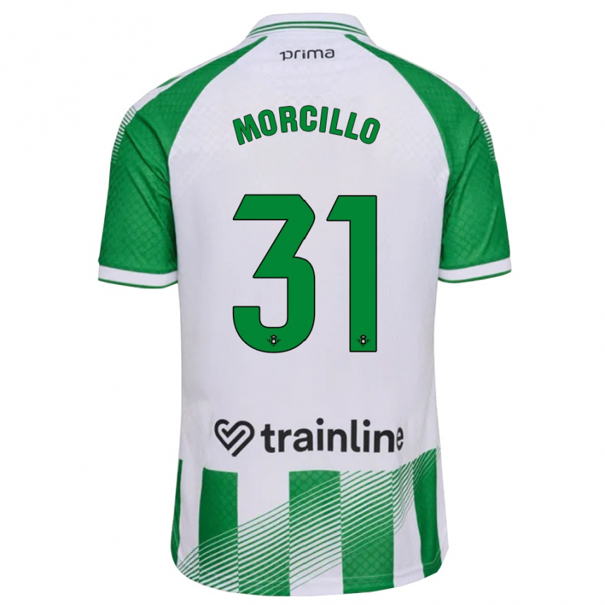 גברים כדורגל Ana Morcillo #31 ירוק בהיר שחור לבן ג'רזי ביתית 2026/27