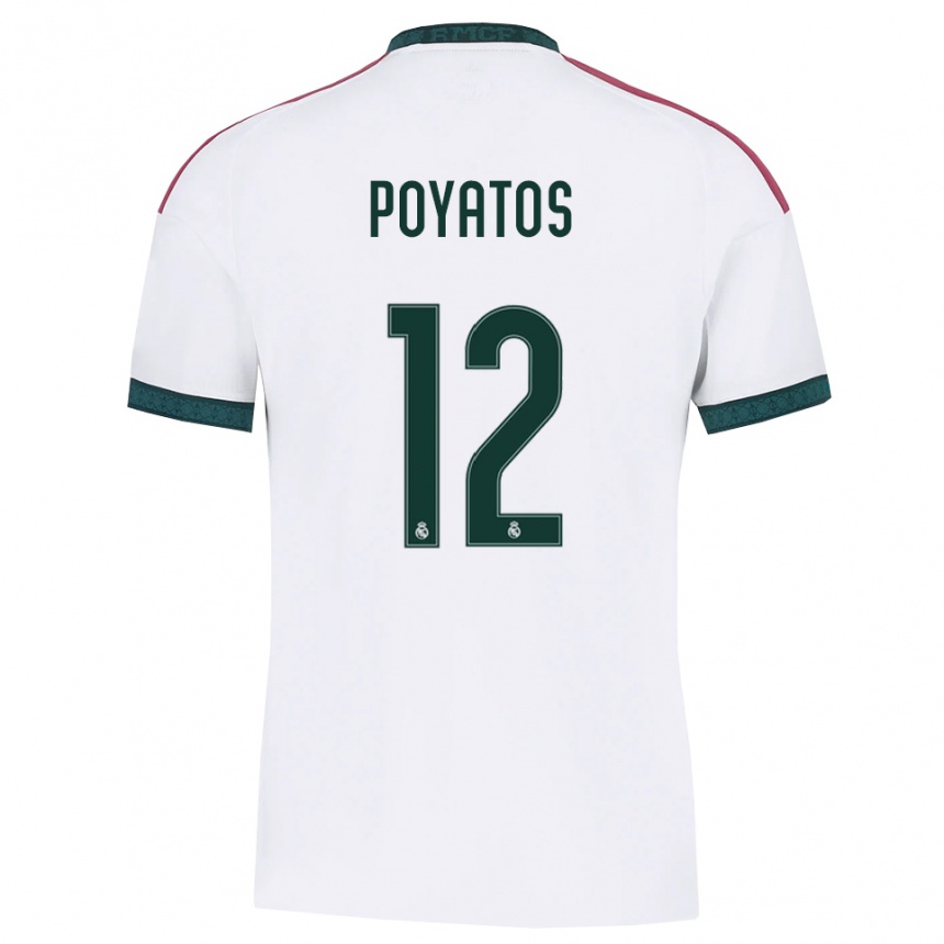 גברים כדורגל Marco Poyatos #12 ירוק כהה לבן אדום ג'רזי ביתית 2026/27