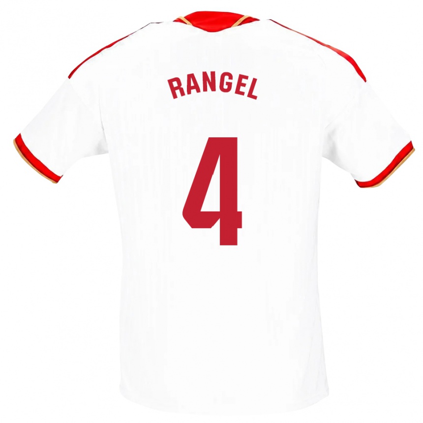 גברים כדורגל Héctor Rangel #4 לבן אדום ג'רזי ביתית 2026/27