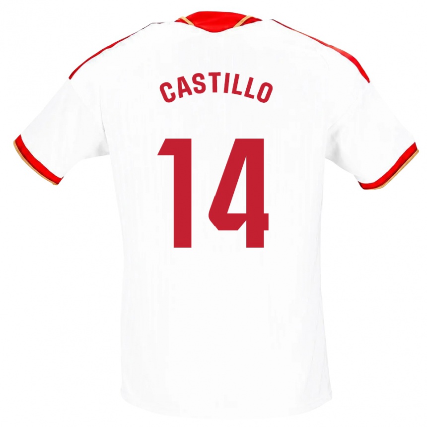 גברים כדורגל Silvio Castillo #14 לבן אדום ג'רזי ביתית 2026/27