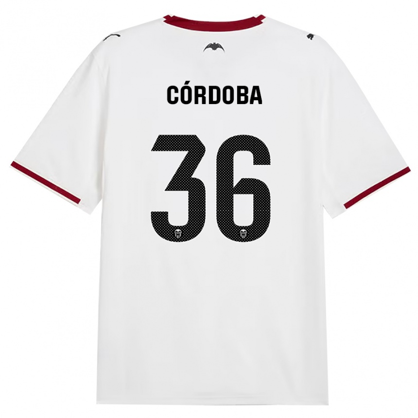 גברים כדורגל Iker Córdoba #36 שחור לבן אדום צהוב ג'רזי ביתית 2026/27