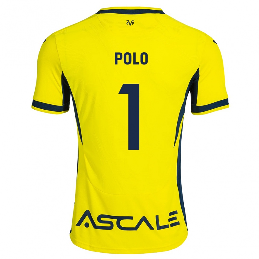 גברים כדורגל Pablo Polo #1 צהוב שחור אדום ג'רזי ביתית 2026/27