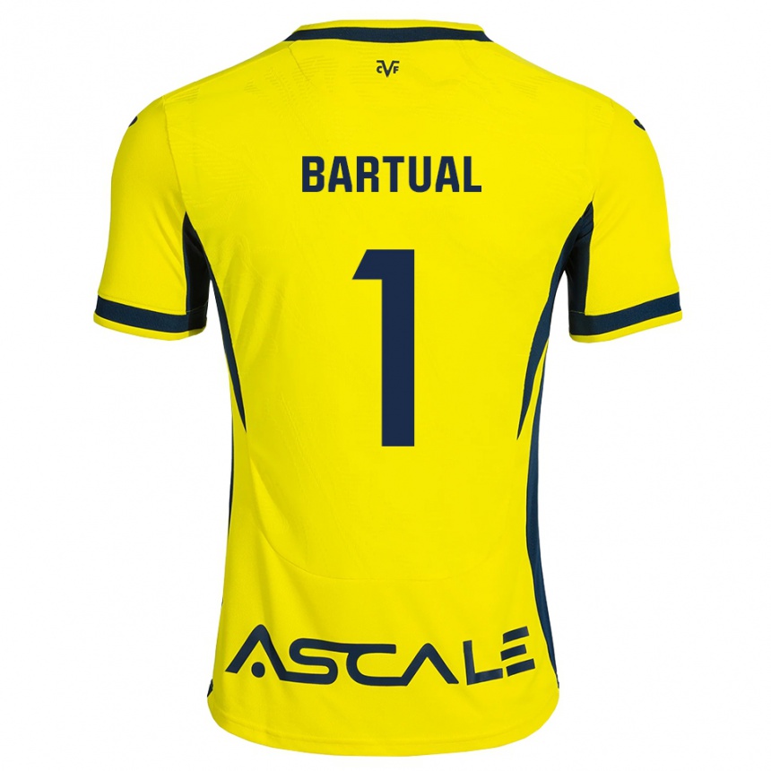 גברים כדורגל Kike Bartual #1 צהוב שחור אדום ג'רזי ביתית 2026/27