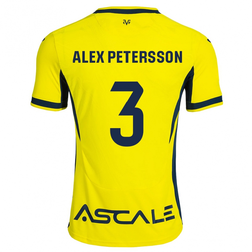 גברים כדורגל Max Alex Petersson #3 צהוב שחור אדום ג'רזי ביתית 2026/27