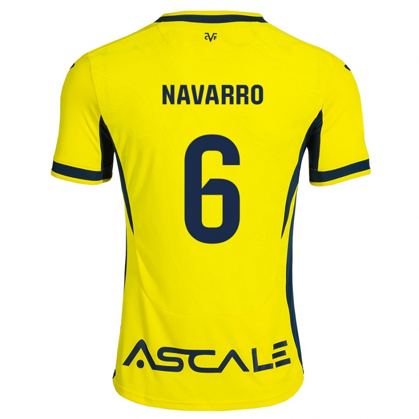 גברים כדורגל Pau Navarro #6 צהוב שחור אדום ג'רזי ביתית 2026/27 גברים כדורגל Pau Navarro #6 צהוב שחור אדום ג'רזי ביתית 2026/27