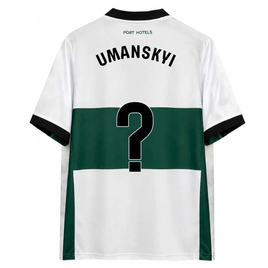גברים כדורגל Volodymyr Umanskyi #0 ירוק לבן אדום ג'רזי ביתית 2026/27