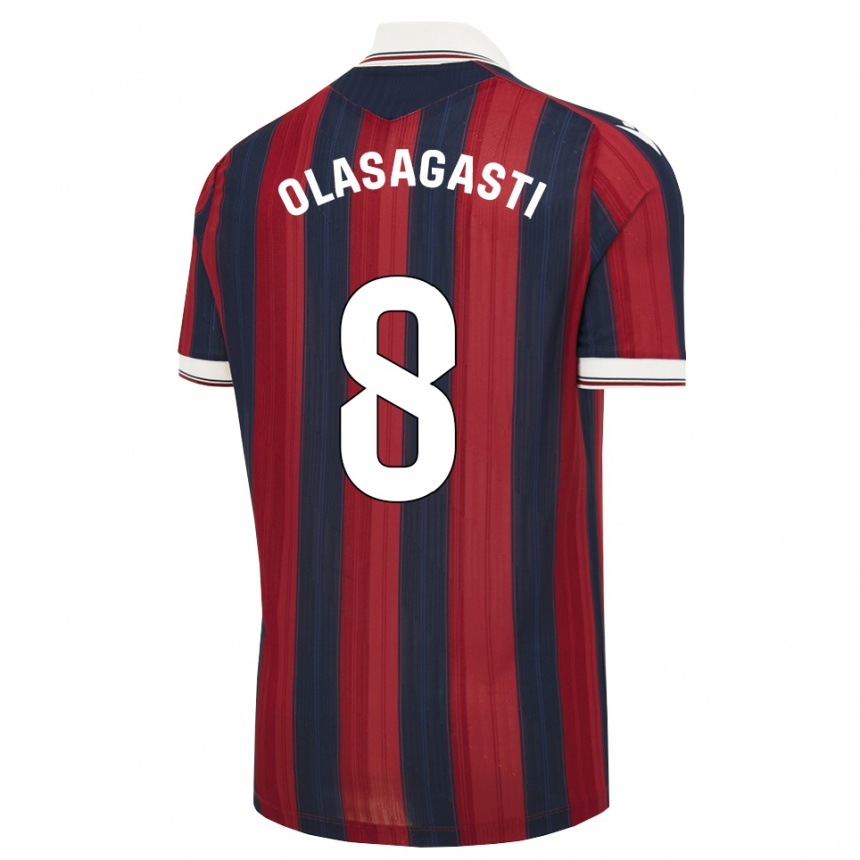גברים כדורגל ג'ון אנדר אולסאגסטי #8 כחול חצות אדום ג'רזי ביתית 2026/27