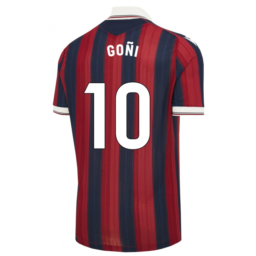 גברים כדורגל Hugo Goñi #10 כחול חצות אדום ג'רזי ביתית 2026/27