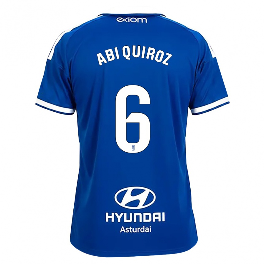 גברים כדורגל Abi Quiroz #6 כחול בינוני לבן ג'רזי ביתית 2026/27