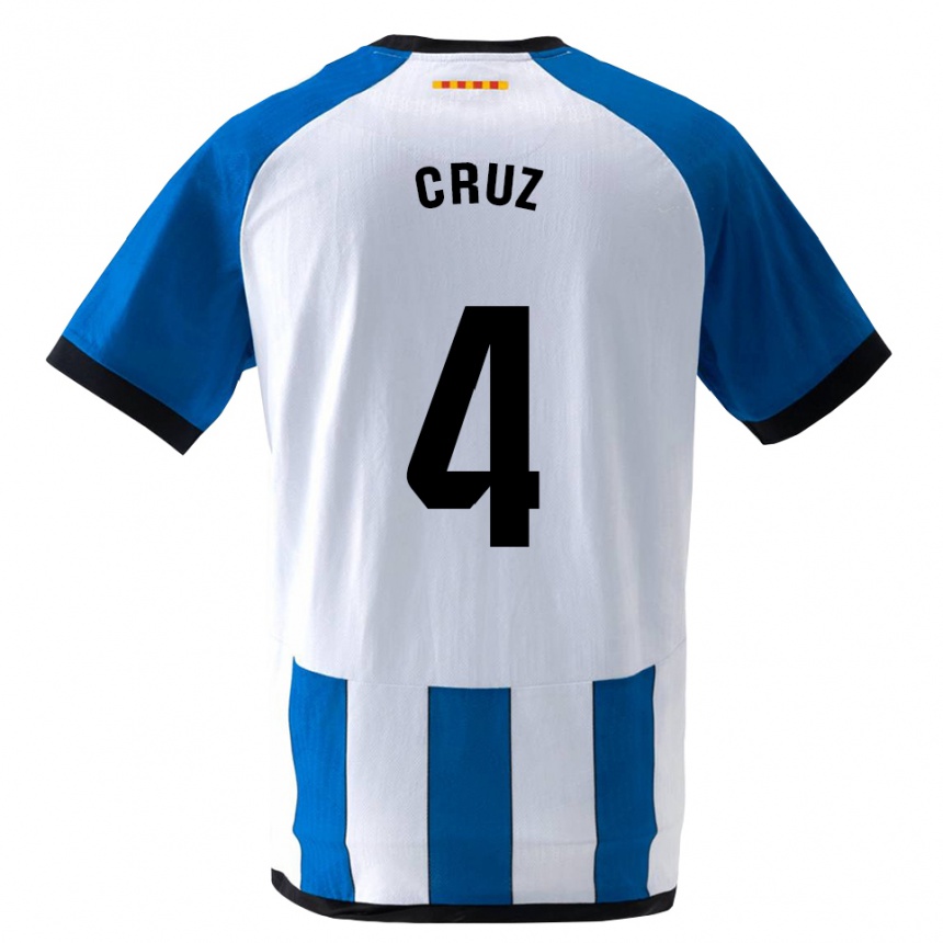 גברים כדורגל Ian Cruz #4 כחול לבן מלכותי ג'רזי ביתית 2026/27