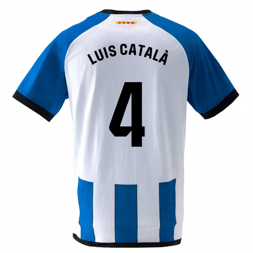 גברים כדורגל José Luis Català #4 כחול לבן מלכותי ג'רזי ביתית 2026/27
