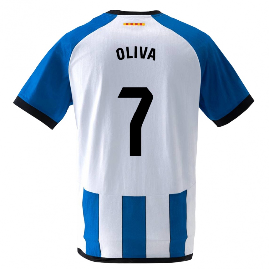 גברים כדורגל Hugo Oliva #7 כחול לבן מלכותי ג'רזי ביתית 2026/27