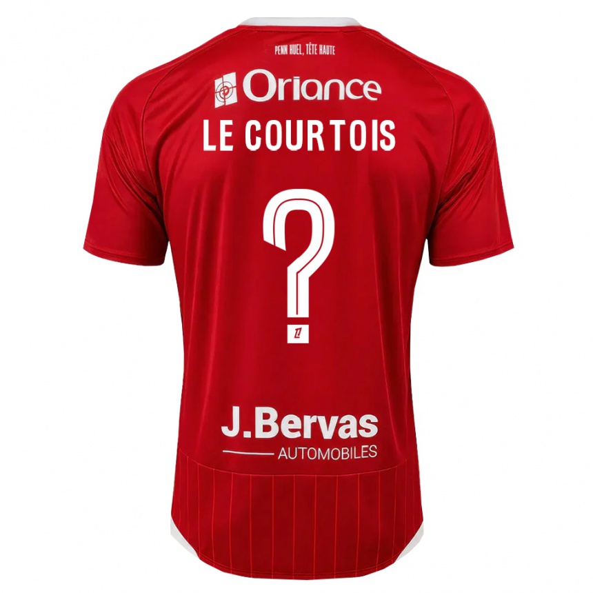 גברים כדורגל Loan Le Courtois #0 לבן אדום ג'רזי ביתית 2026/27