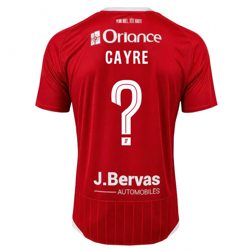 גברים כדורגל Alexane Cayre #0 לבן אדום ג'רזי ביתית 2026/27