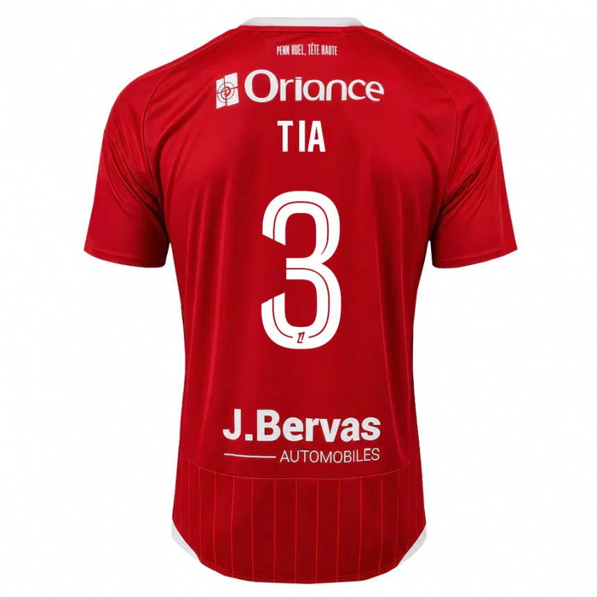 גברים כדורגל Davy Tia #3 לבן אדום ג'רזי ביתית 2026/27 גברים כדורגל Davy Tia #3 לבן אדום ג'רזי ביתית 2026/27