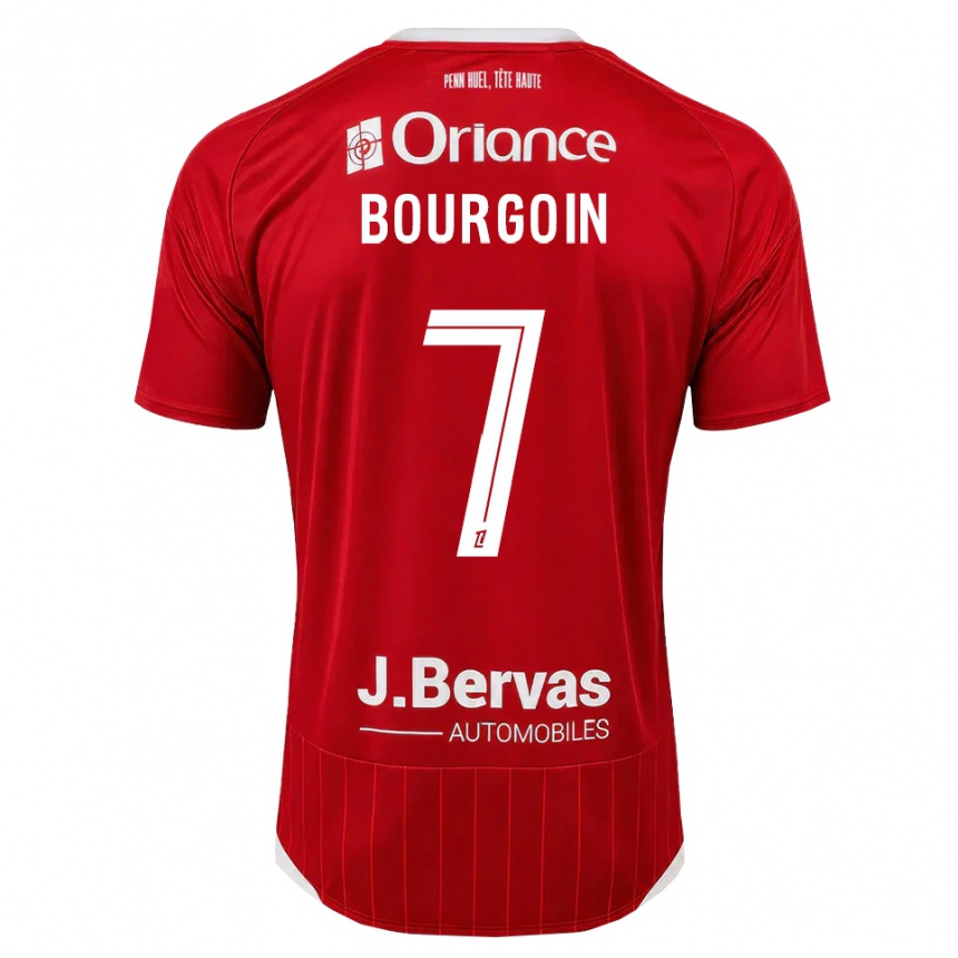 גברים כדורגל Hugo Bourgoin #7 לבן אדום ג'רזי ביתית 2026/27