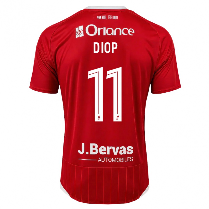 גברים כדורגל Samba Diop #11 לבן אדום ג'רזי ביתית 2026/27