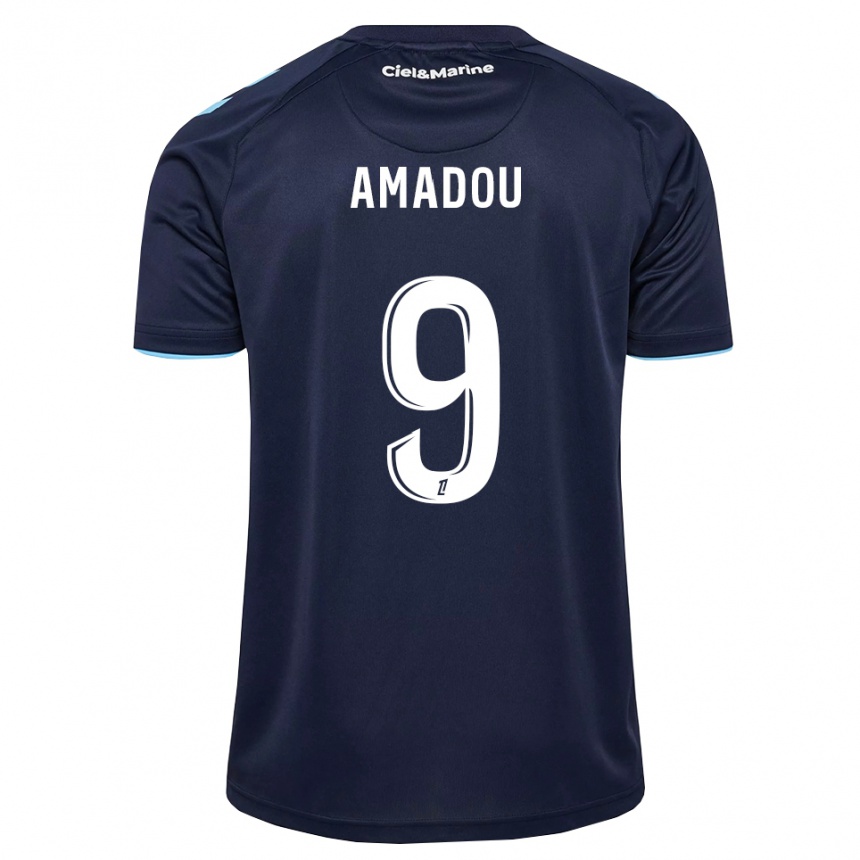 גברים כדורגל Mansour Amadou #9 כחול חצות תכלת ג'רזי ביתית 2026/27