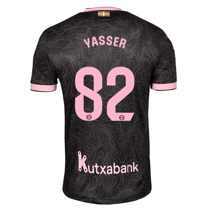 גברים כדורגל Omar Yasser #82 שחור ורוד הרחק ג'רזי 2026/27