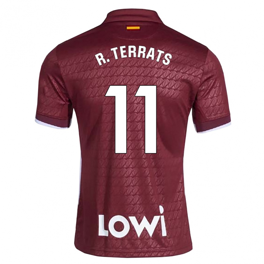 גברים כדורגל Ramón Terrats #11 אדום כהה לבן הרחק ג'רזי 2026/27