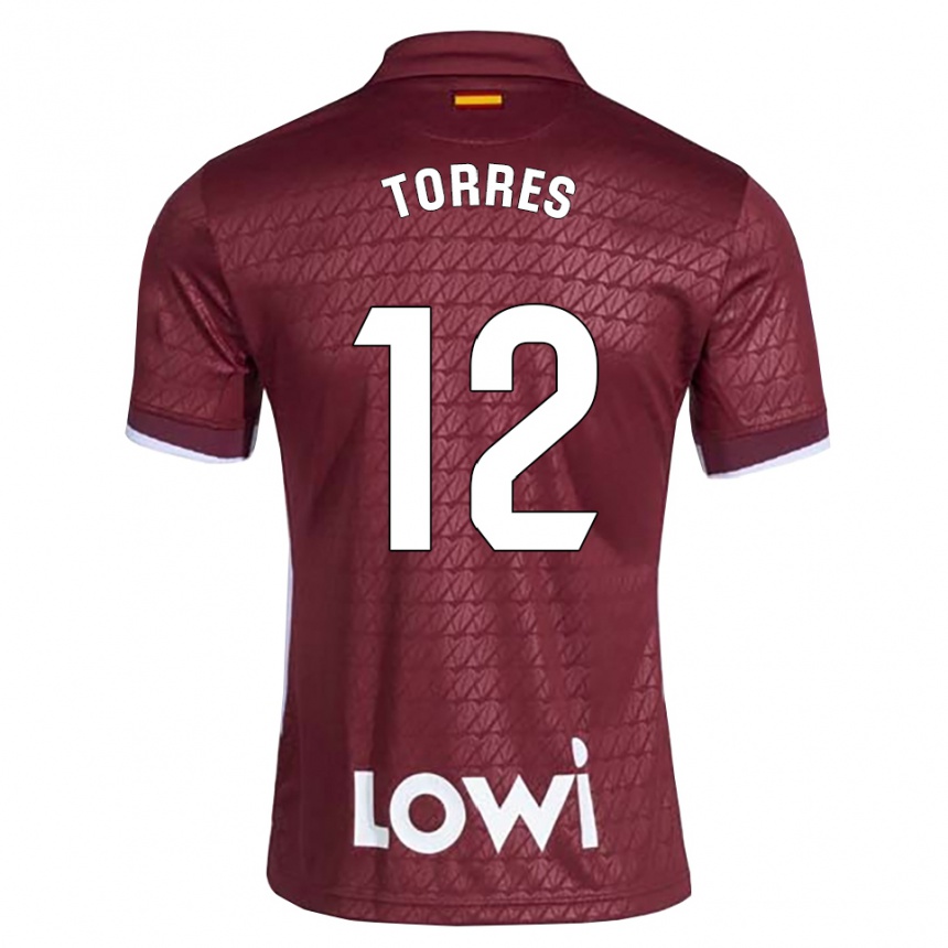 גברים כדורגל Rubén Torres #12 אדום כהה לבן הרחק ג'רזי 2026/27 גברים כדורגל Rubén Torres #12 אדום כהה לבן הרחק ג'רזי 2026/27