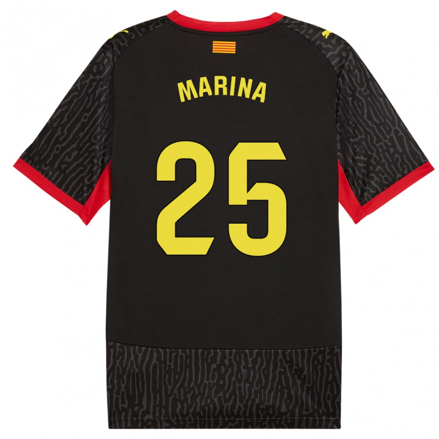 גברים כדורגל Sergi Marina #25 שחור צהוב אדום הרחק ג'רזי 2026/27 גברים כדורגל Sergi Marina #25 שחור צהוב אדום הרחק ג'רזי 2026/27
