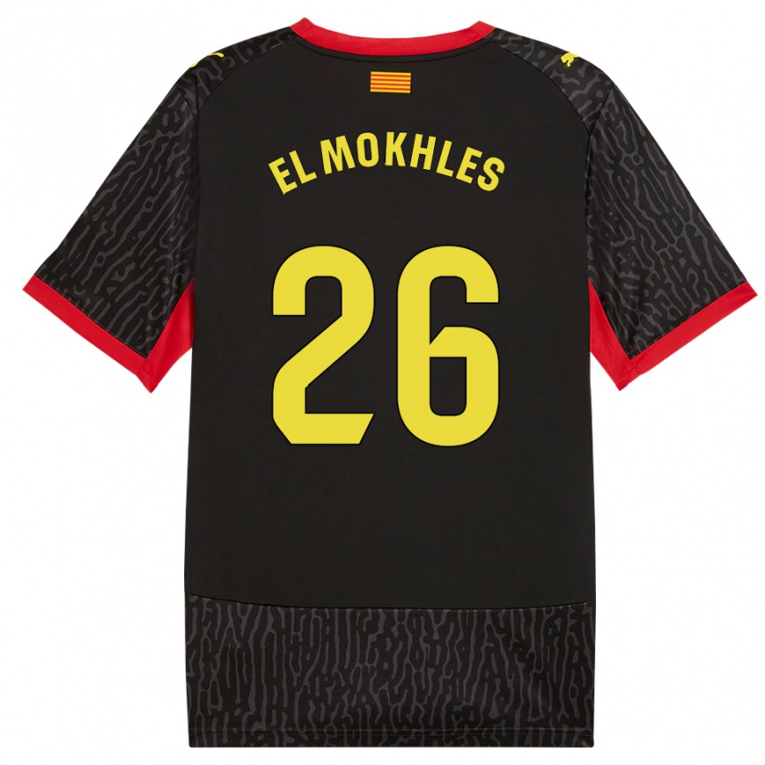 גברים כדורגל Adam El Mokhles #26 שחור צהוב אדום הרחק ג'רזי 2026/27