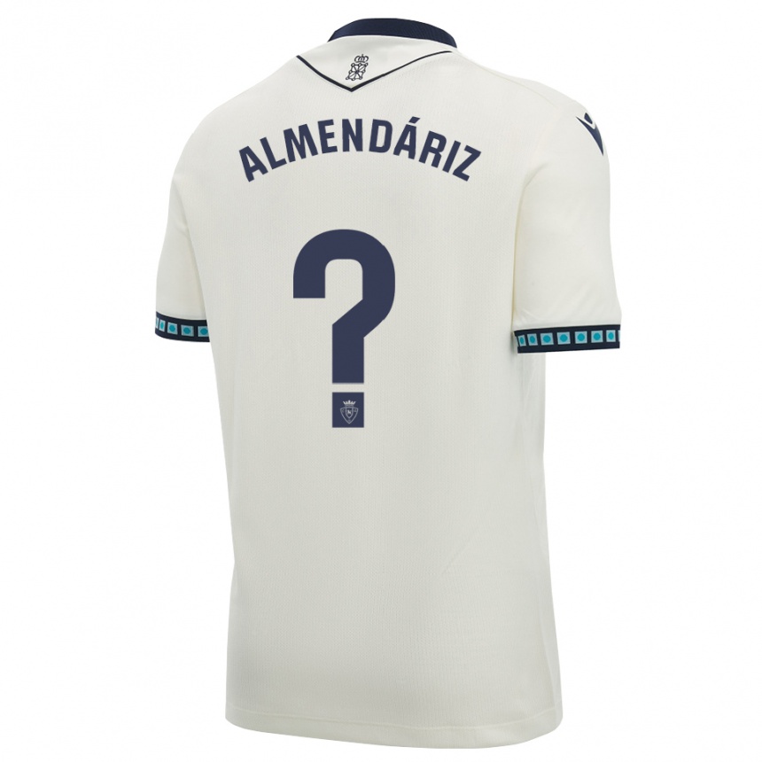 גברים כדורגל Kike Almendáriz #0 לבן שחור כחול שמיים בהיר הרחק ג'רזי 2026/27