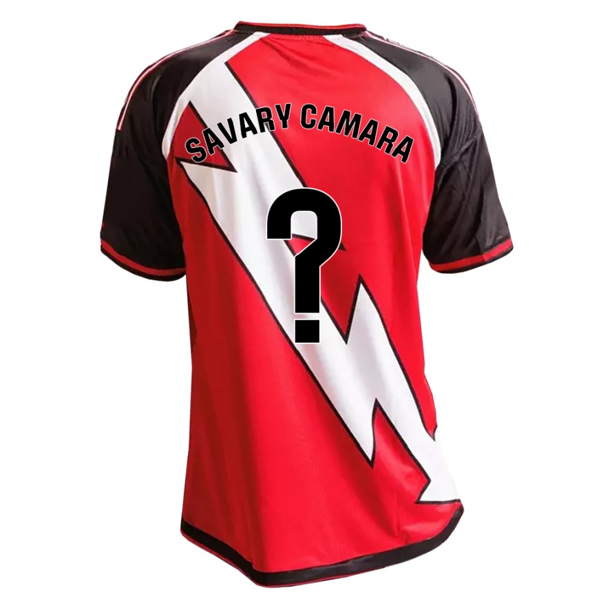 גברים כדורגל Isaac Savary Camara #0 לבן אדום שחור הרחק ג'רזי 2026/27