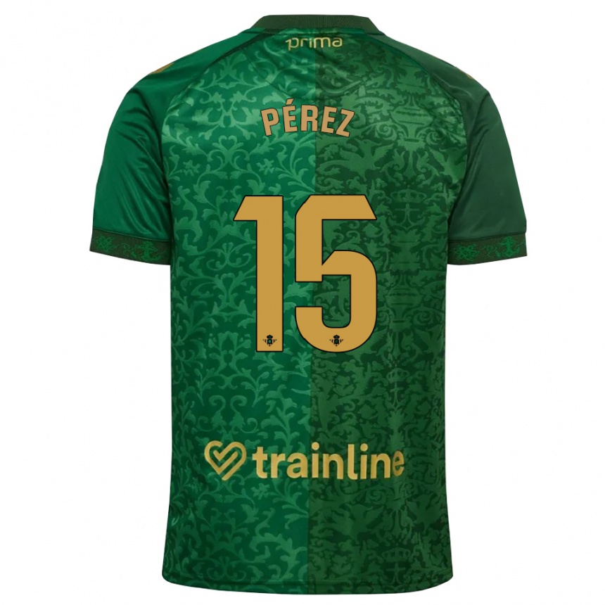 גברים כדורגל Álex Pérez #15 ירוק יער אדמדם כהה הרחק ג'רזי 2026/27