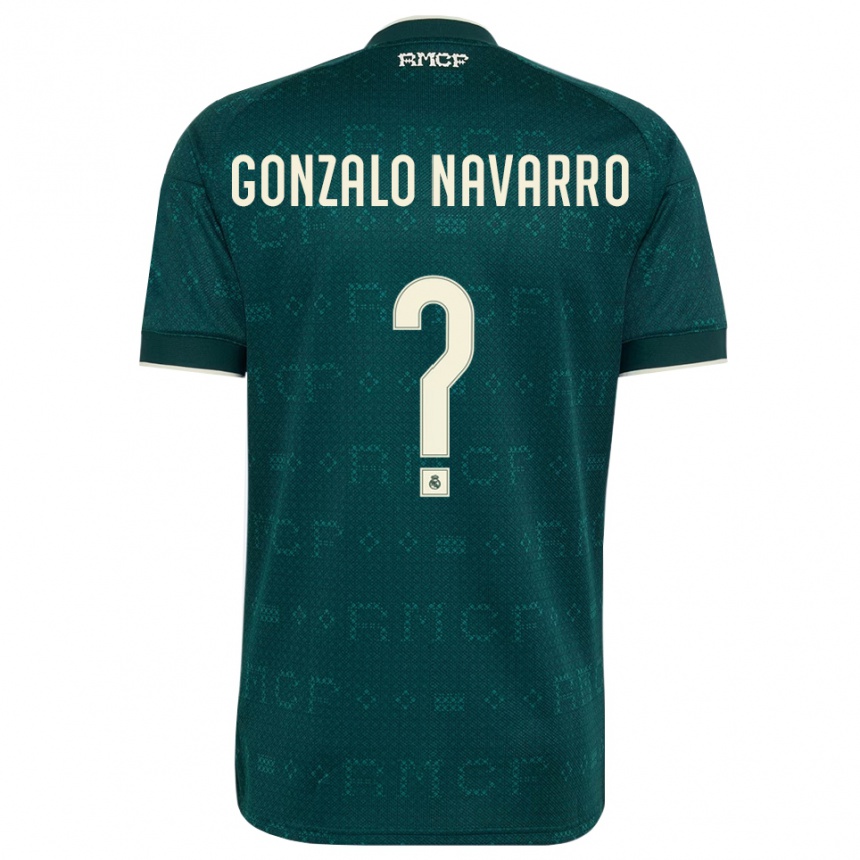 גברים כדורגל Gonzalo Navarro #0 אפור כהה לבן הרחק ג'רזי 2026/27