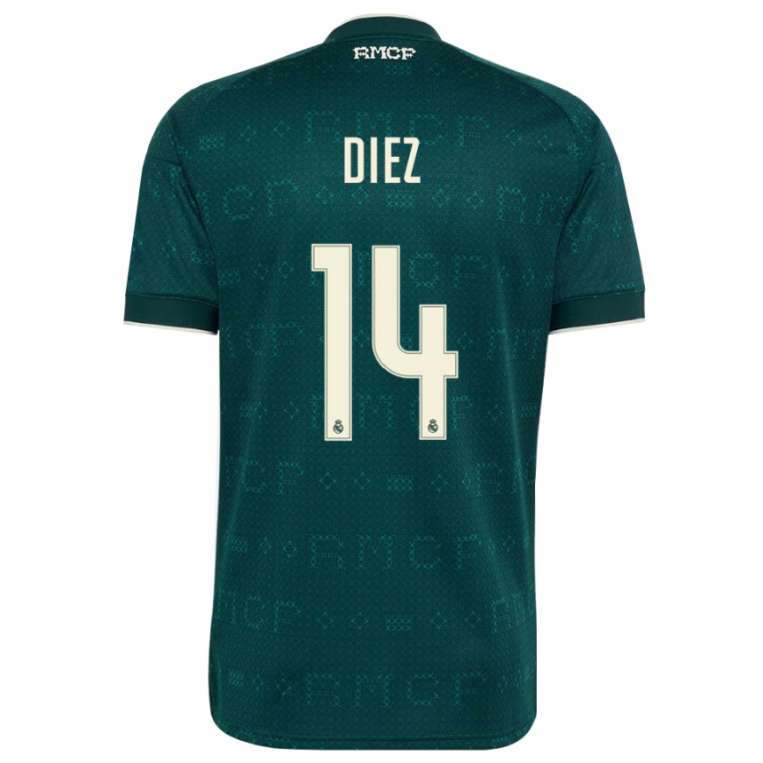 גברים כדורגל Carlos Diez #14 אפור כהה לבן הרחק ג'רזי 2026/27