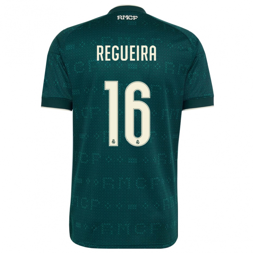 גברים כדורגל Izan Regueira #16 אפור כהה לבן הרחק ג'רזי 2026/27