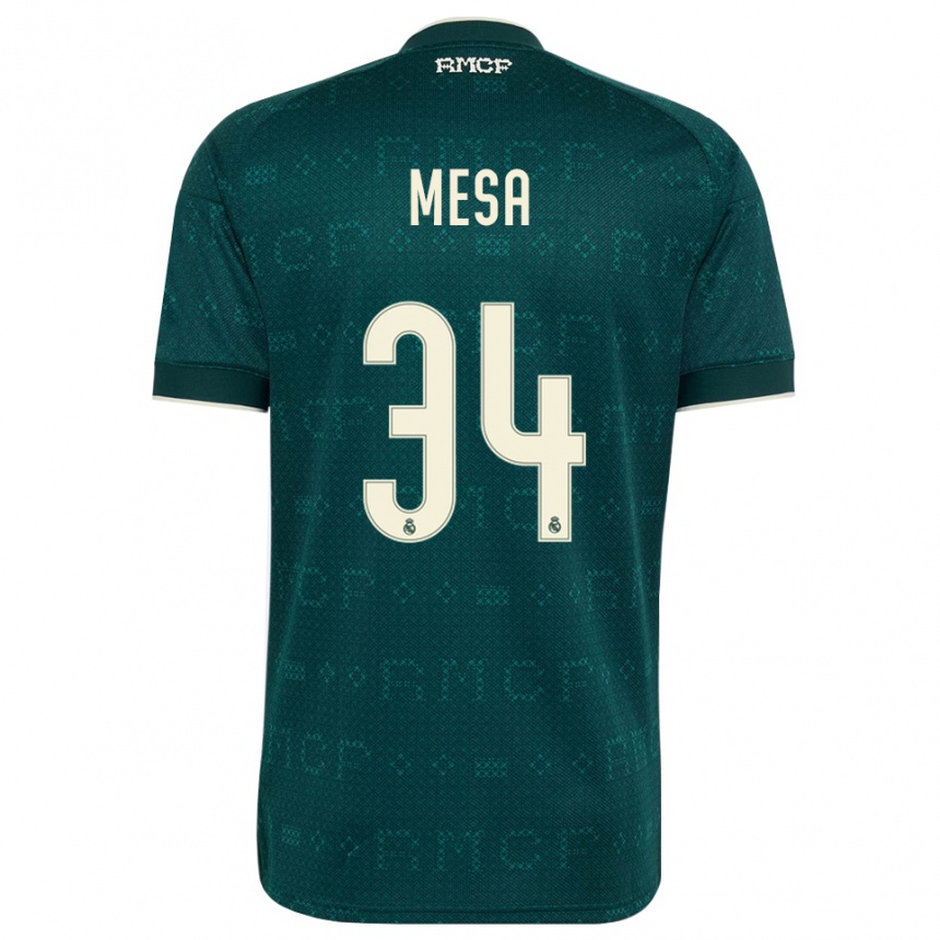 גברים כדורגל Óscar Mesa #34 אפור כהה לבן הרחק ג'רזי 2026/27