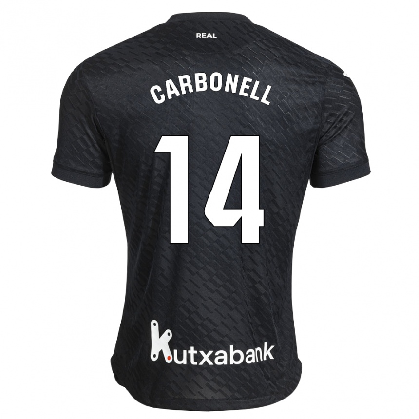 גברים כדורגל Tomy Carbonell #14 שחור לבן הרחק ג'רזי 2026/27 גברים כדורגל Tomy Carbonell #14 שחור לבן הרחק ג'רזי 2026/27