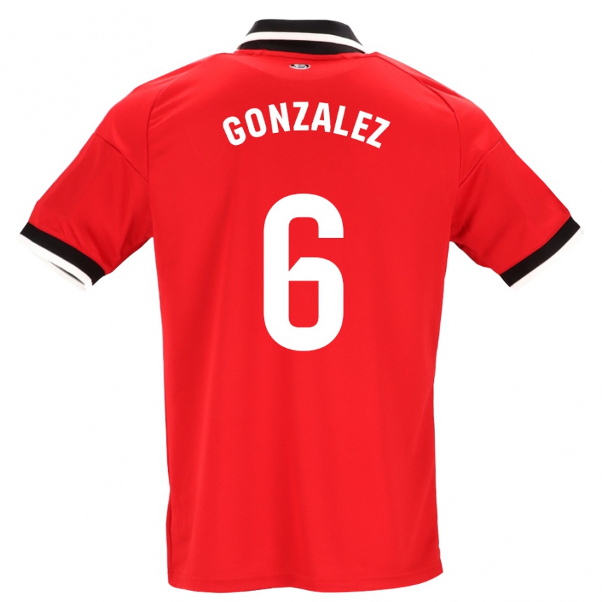 גברים כדורגל Pamela González #6 לבן אדום שחור הרחק ג'רזי 2026/27