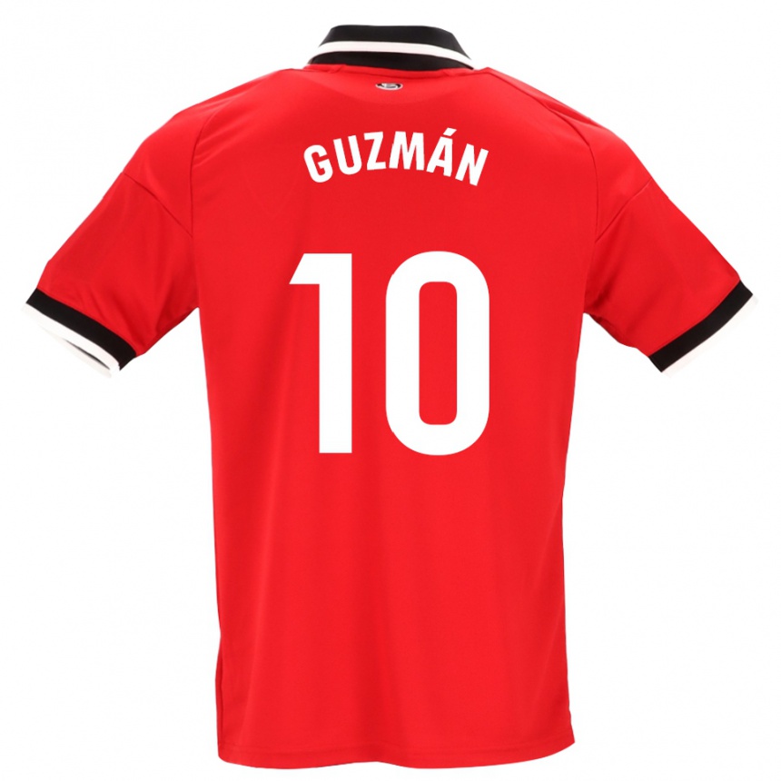 גברים כדורגל Gonzalo Guzmán #10 לבן אדום שחור הרחק ג'רזי 2026/27 גברים כדורגל Gonzalo Guzmán #10 לבן אדום שחור הרחק ג'רזי 2026/27