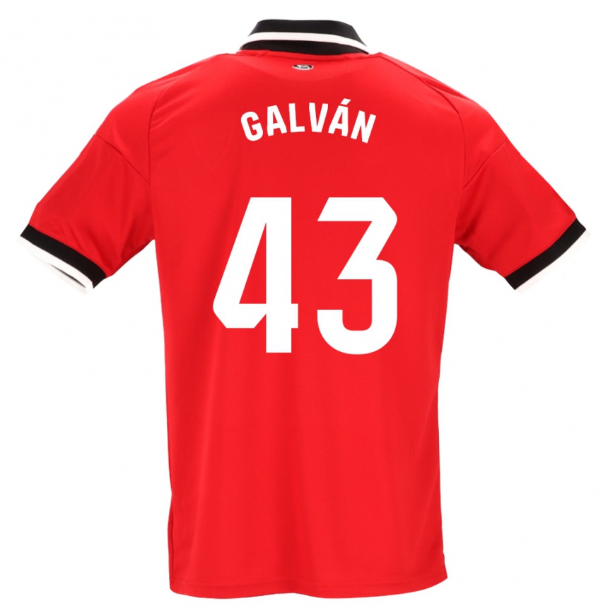 גברים כדורגל Arnaudis Galván #43 לבן אדום שחור הרחק ג'רזי 2026/27