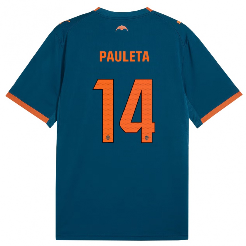 גברים כדורגל Paula Sancho González #14 כחול דודג' כתום הרחק ג'רזי 2026/27